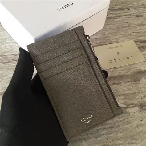 celine key holder|Celine leather card holder.